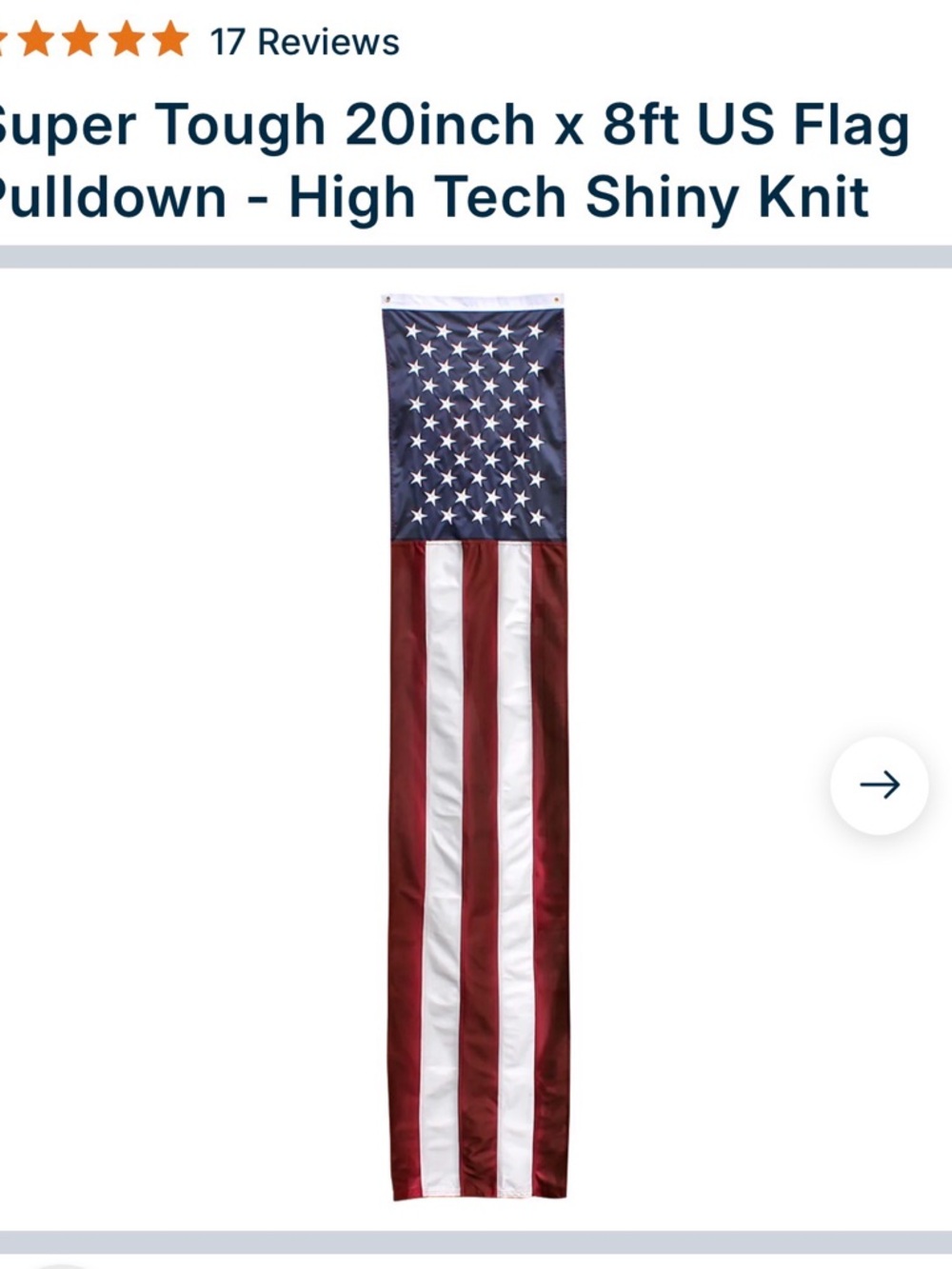 2 Verticle American Flag Pulldown Banner - Red, White & Blue 🇺🇸